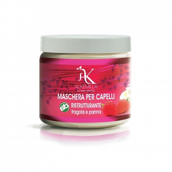 Maschera Capelli Ristrutturante Panna e Fragola - Alkemilla