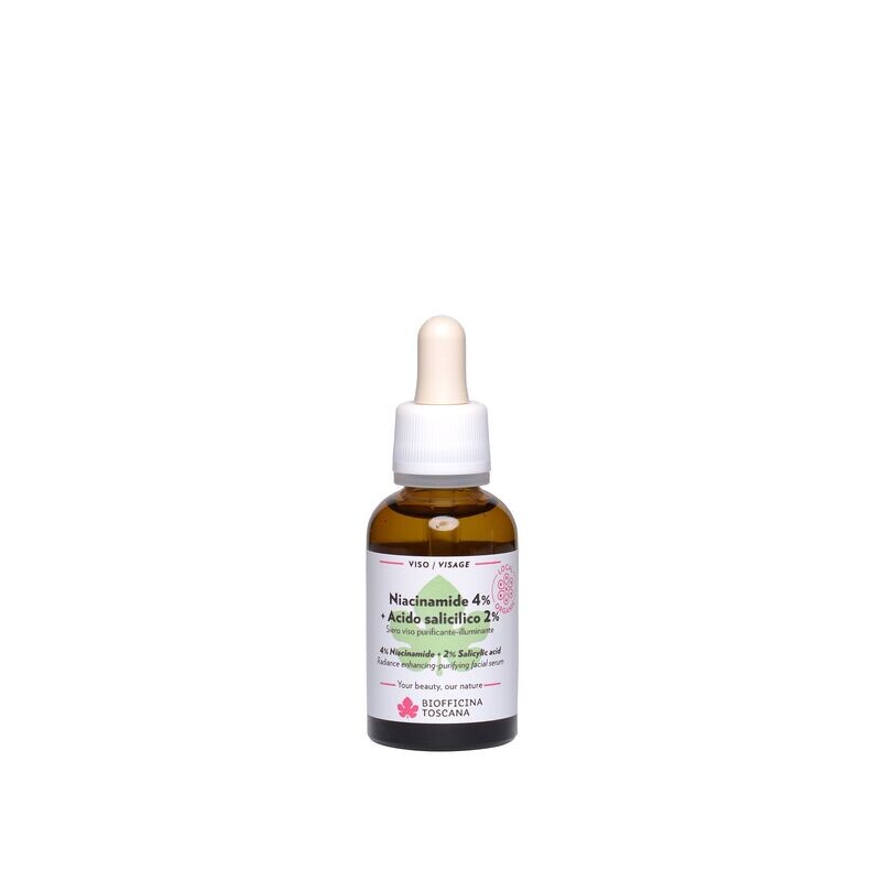 Siero Viso Purificante Niacinamide 4% + Acido Salicilico 2% - Biofficina Toscana