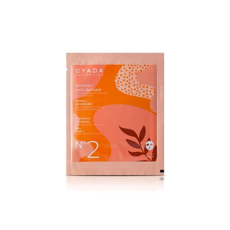 Maschera Viso in Tessuto n°2 Lenitiva  Pelli Delicate - Gyada Cosmetics