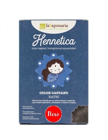 Tinta Vegetale Castano Scuro Ratri - Hennetica La Saponaria