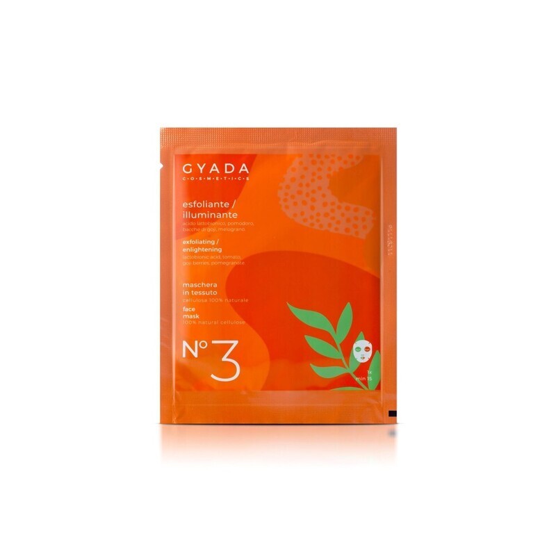 Maschera Viso in Tessuto n° 3 Esfoliante Illuminante - Gyada Cosmetics