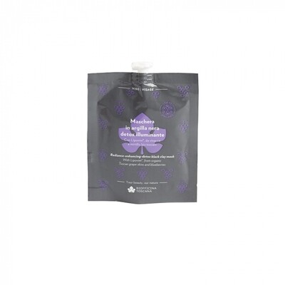 Maschera Viso in argilla Nera Detox Illuminante - Biofficina Toscana