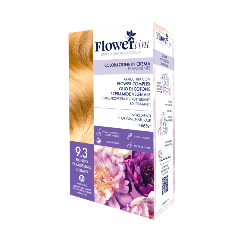 Tinta Per Capelli 9.3 Biondo Chiarissimo Dorato - Flower Tint