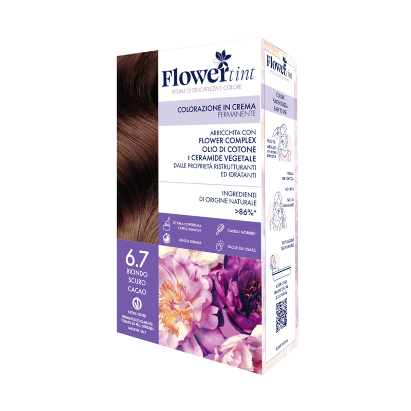 Tinta Per Capelli 6.7 Biondo Scuro Cacao - Flower Tint