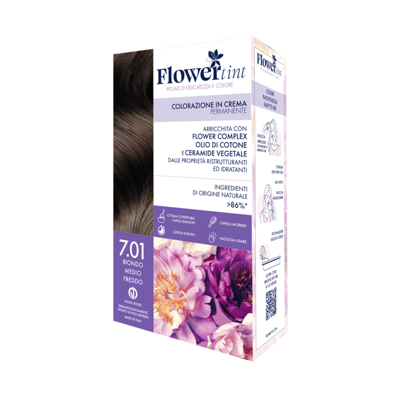 Tinta Per Capelli 7.01 Biondo Medio Freddo - Flower Tint
