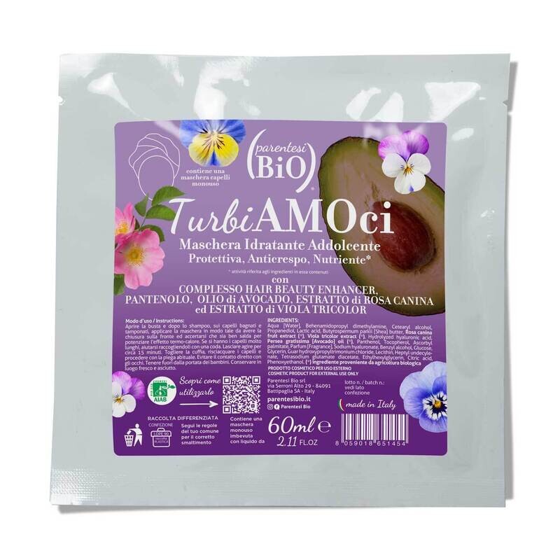 Maschera Capelli Idratante in Tessuto - Turbiamoci - ParentesiBio