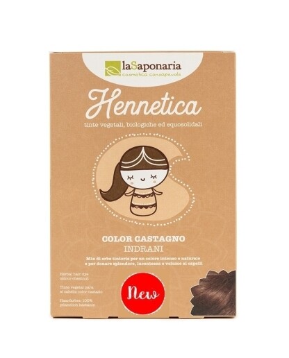 Tinta Vegetale Castagno Indran - Hennetica La Saponaria