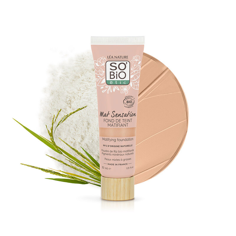 Fondotinta Opacizzante "Mat Sensation" - 15 Vanilla Rosé - So'Bio étic