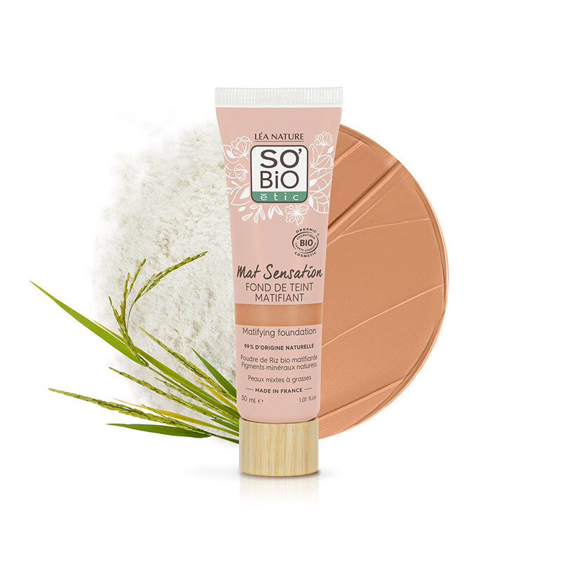 Fondotinta Opacizzante "Mat Sensation" - 30 Sable Doré - So'Bio étic