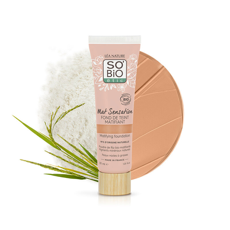 Fondotinta Opacizzante "Mat Sensation" - 25 Beige Doré - So'Bio étic