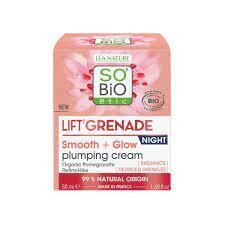 Crema Viso Notte Rimpolpante e Levigante - Lift' Grenade - So'Bio étic