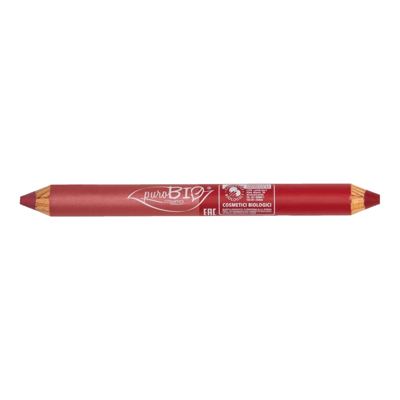 Matitone Duo Labbra - Rosa Corallo+Rosso Ciliegia - PuroBio