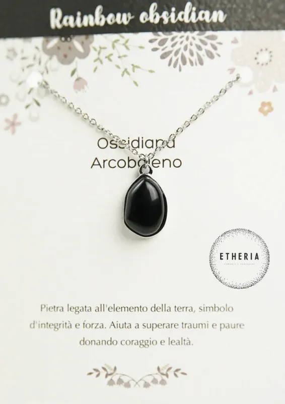 Collana Ossidiana Arcobaleno - Etheria