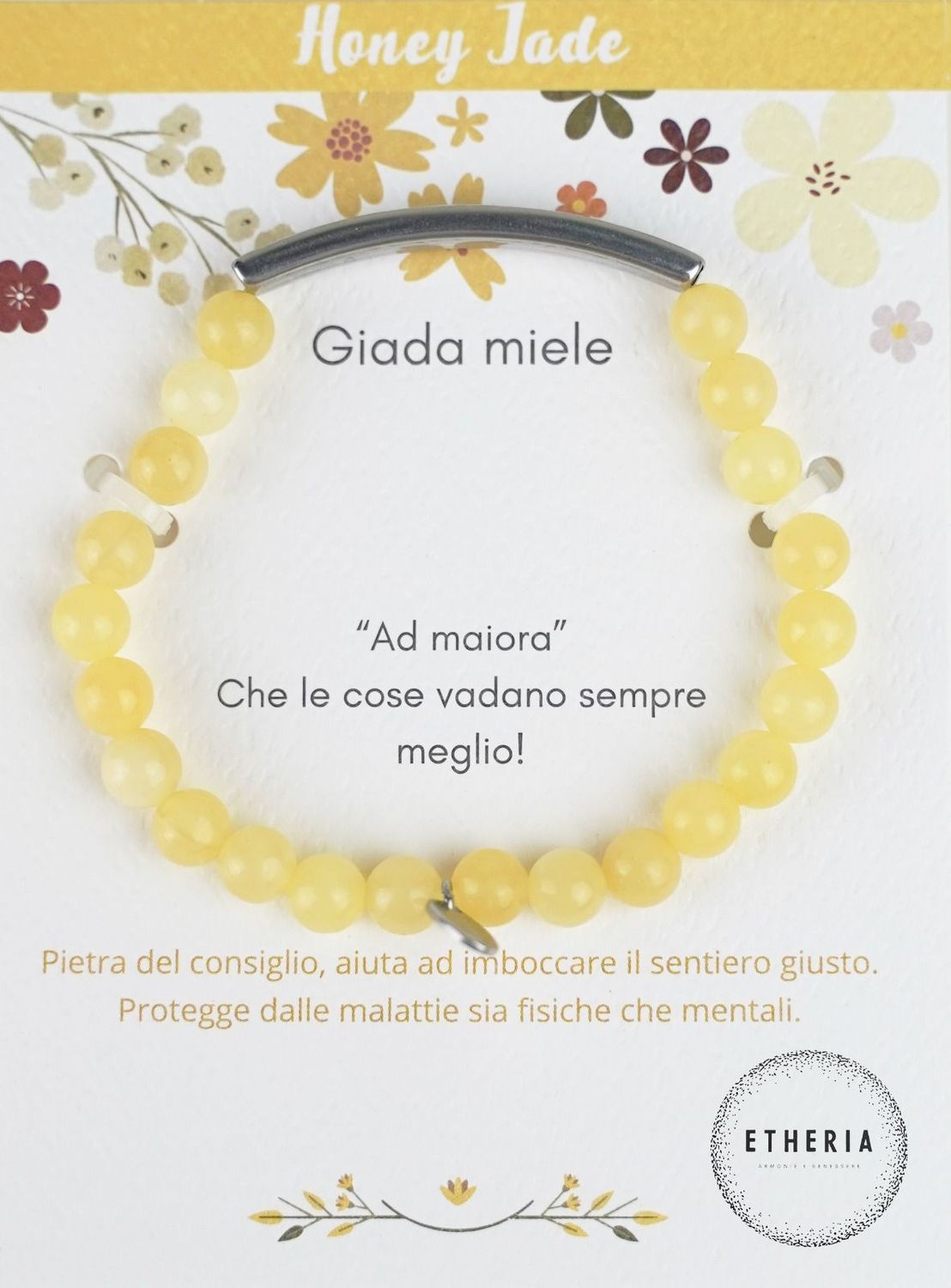 Bracciale Giada Miele - Etheria