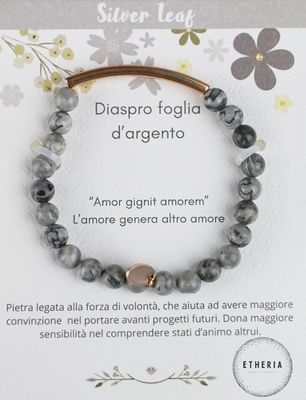 Bracciale Diaspro Foglia d'Argento - Etheria