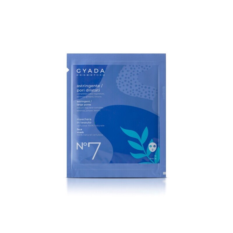 Maschera Viso in Tessuto n°7 Astringente Pori Dilatati - Gyada Cosmetics Maschera Viso in Tessuto n°7 Astringente Pori Dilatati - Gyada Cosmetics