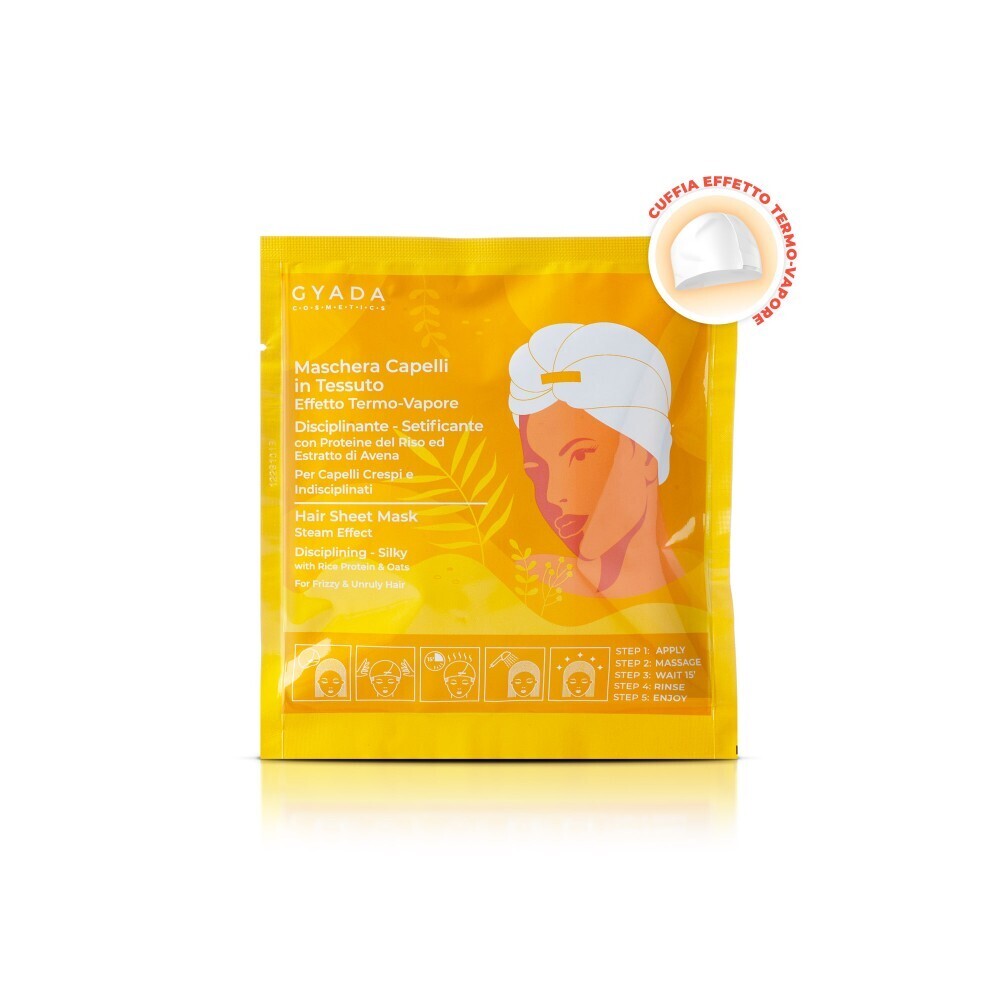 Maschera Capelli In Tessuto Effetto Termo-Vapore - Disciplinante E Setificante N.3 - Gyada Cosmetics Maschera Capelli In Tessuto Effetto Termo-Vapore - Disciplinante E Setificante N.3 - Gyada Cosmetics