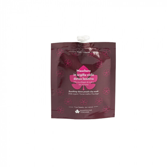 Maschera Viso in argilla Viola Detox Lenitiva - Biofficina Toscana