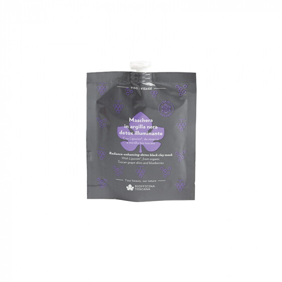 Maschera Viso in argilla Nera Detox Illuminante - Biofficina Toscana Maschera Viso in argilla Nera Detox Illuminante - Biofficina Toscana