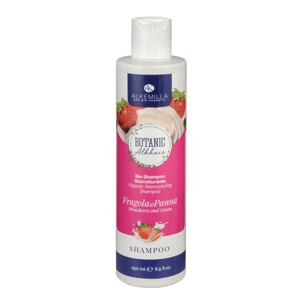 Shampoo Ristrutturante Panna e Fragola - Alkemilla Shampoo Ristrutturante Panna e Fragola - Alkemilla