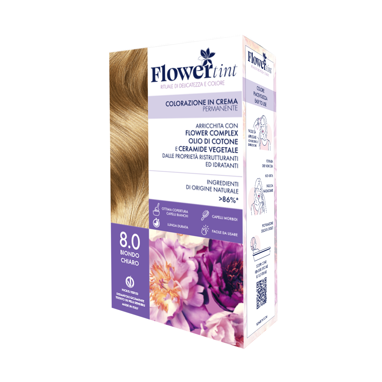 Tinta Per Capelli 8.0 Biondo Chiaro - Flower Tint Tinta Per Capelli 8.0 Biondo Chiaro - Flower Tint