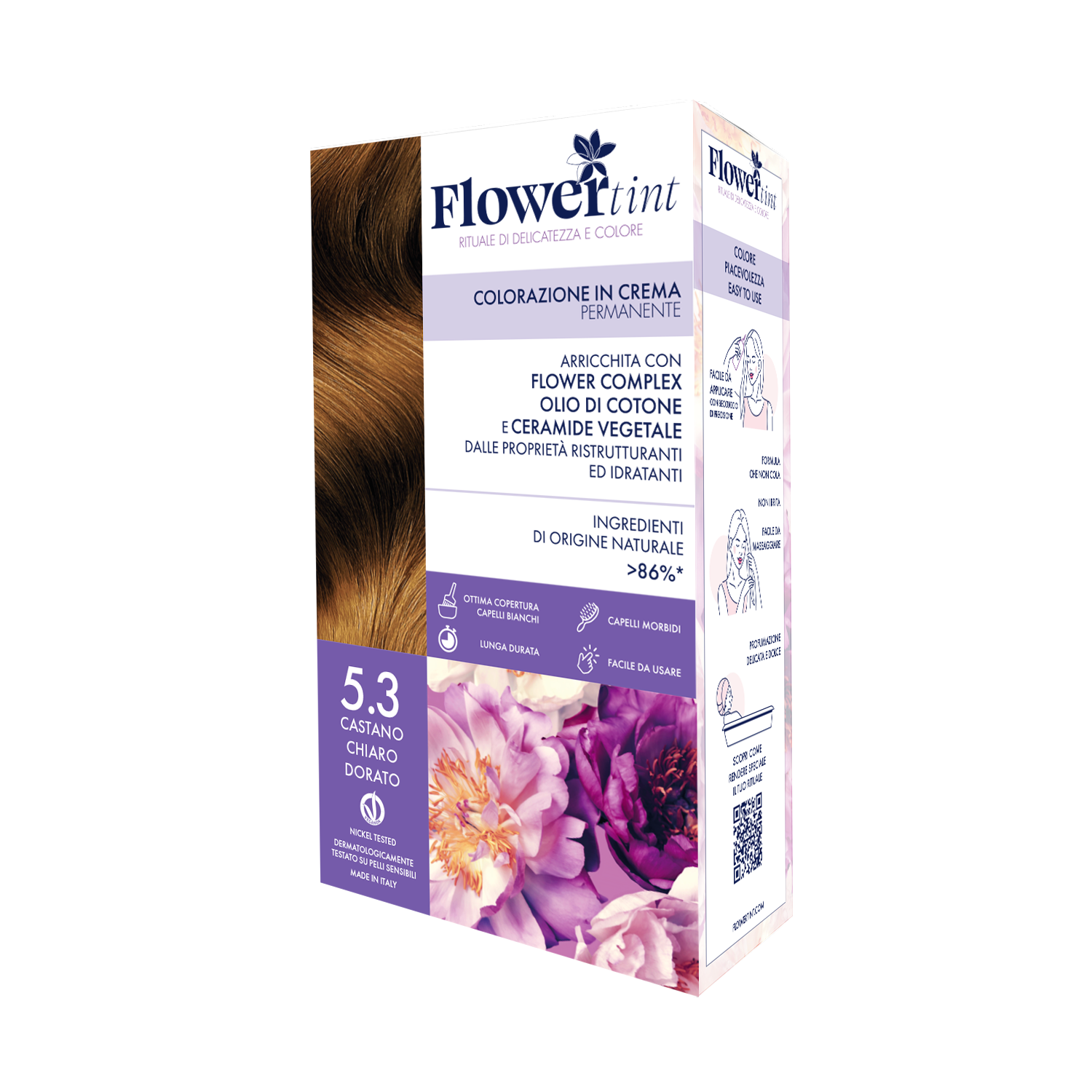 Tinta Per Capelli 5.3 Castano Chiaro Dorato - Flower Tint Tinta Per Capelli 5.3 Castano Chiaro Dorato - Flower Tint