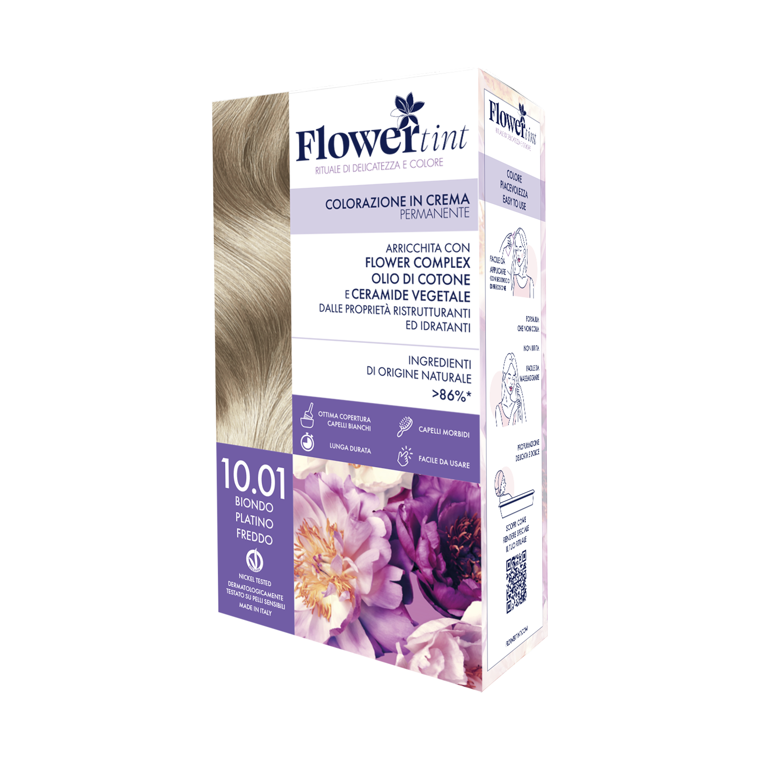 Tinta Per Capelli 10.01 Biondo Platino Freddo - Flower Tint Tinta Per Capelli 10.01 Biondo Platino Freddo - Flower Tint