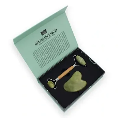 Kit Gua Sha & Roller - Giada Naturale - BioEssenze Kit Gua Sha & Roller - Giada Naturale - BioEssenze