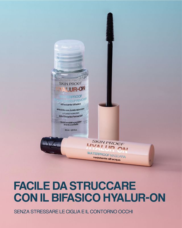 Mascara Waterproof + Struccante Bifasico - Hyalur-on - Skin Proof