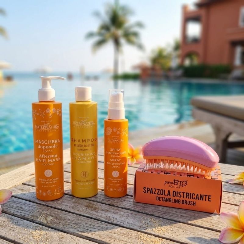 Routine Capelli al Sole - Maternatura Routine Capelli al Sole - Maternatura