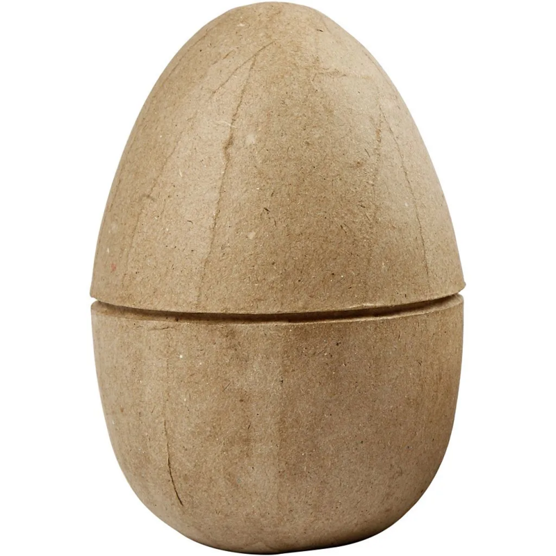 Single Two Part Paper Mache Egg 12cm