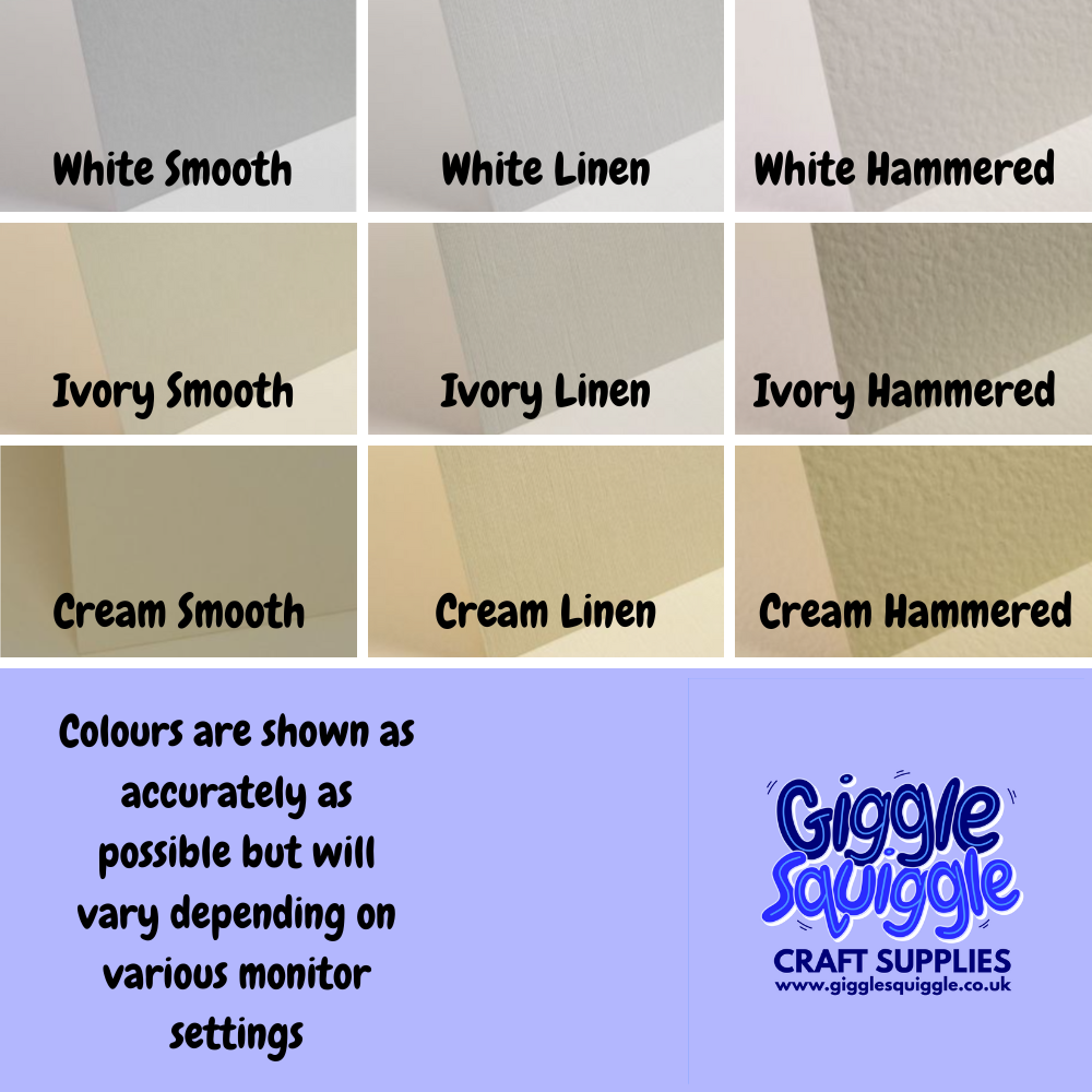 A4 Thick Card White, Cream and Ivory 240gsm
