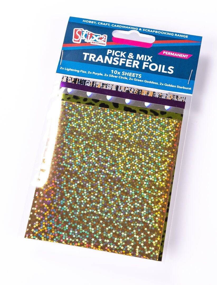 10 Sheets of Shiny Transfer Foil