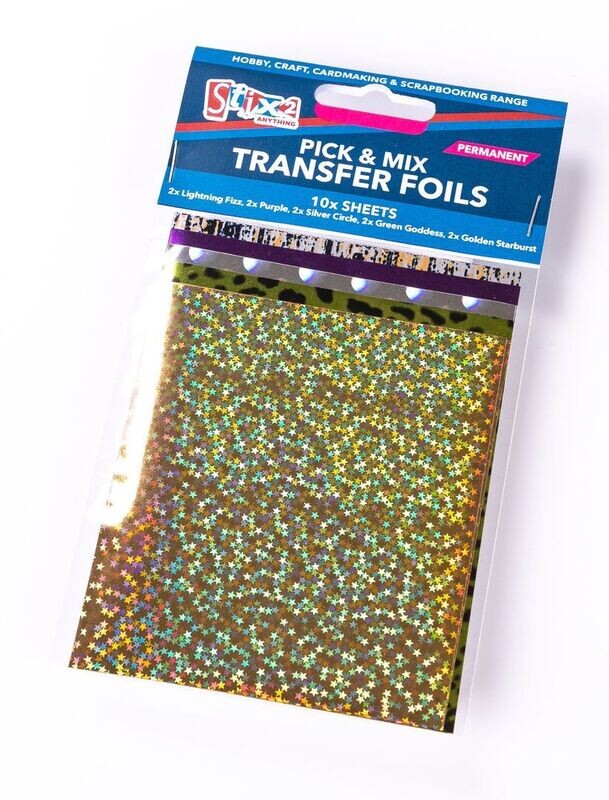 10 Sheets of Shiny Transfer Foil