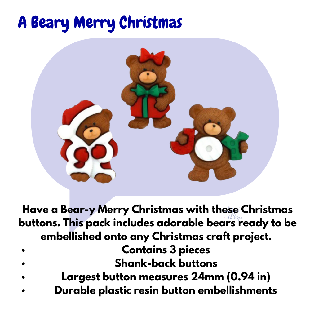Christmas Buttons by Dress It Up, Design: A Beary Merry Christmas