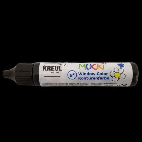 Mucki Window Colour Window Paint 29ml, Colour: Black Outliner
