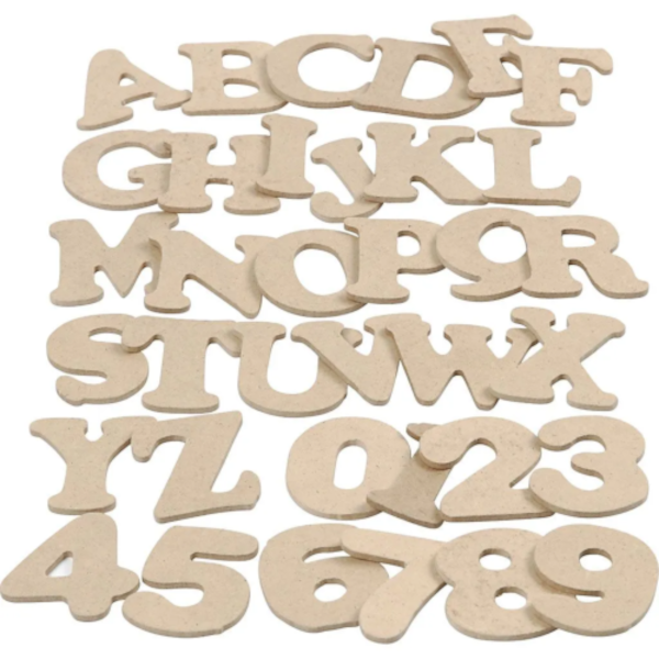 4cm MDF Letter Pack of 10