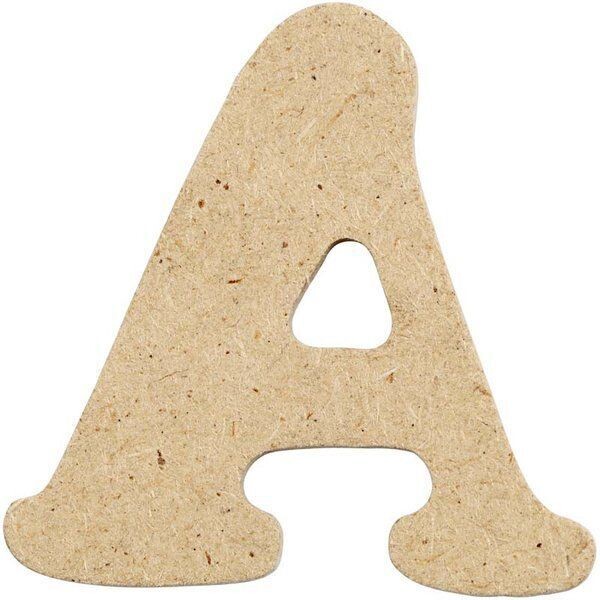 4cm MDF Letter Pack of 10, Letter: A
