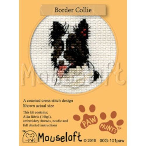 Mouseloft Paw Prints Cross Stitch Kits