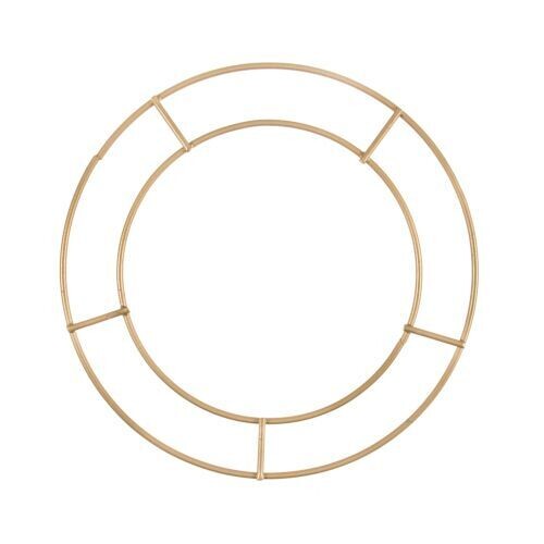 Round Gold Wire Wreath Bases