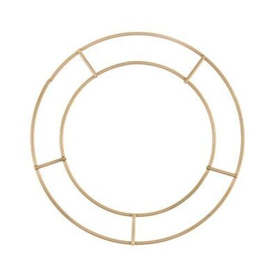Round Gold Wire Wreath Bases