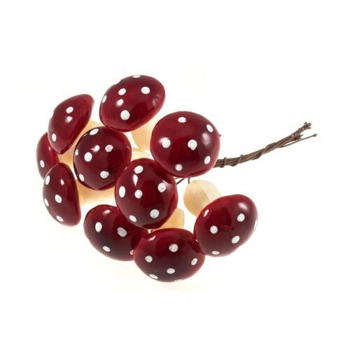 Pack of 10 Mini Toadstools on Wire