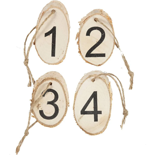 Wooden Numbered Slices