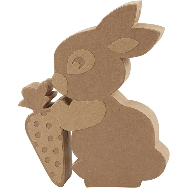 Paper Mache Bunny and Carrot