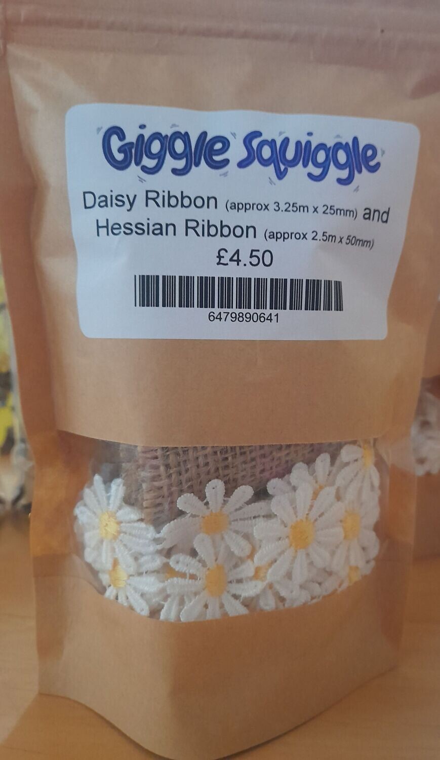 Daisy Ribbon and Hessian Ribbon