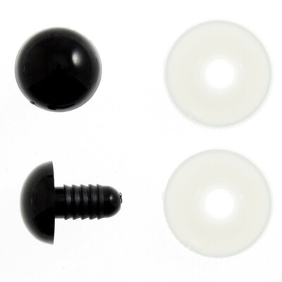 6mm Solid Black Toy Eyes