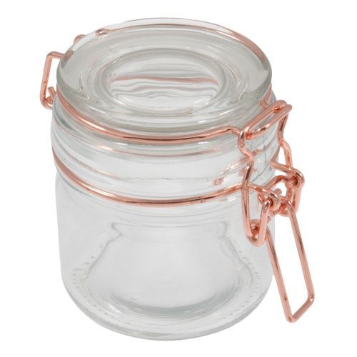 Glass Jar 110ml Rose Gold