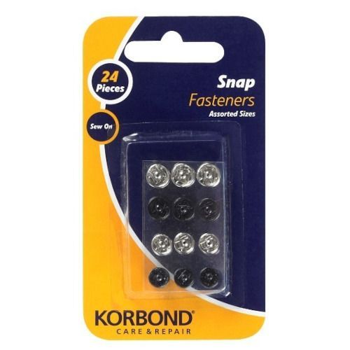 Korbond Sew On Snap Fasteners 24pcs