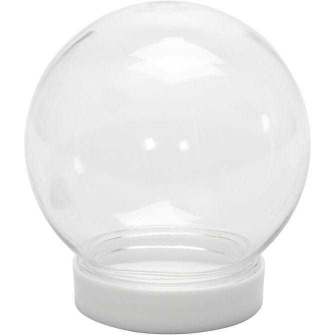 Plastic Snow Globe with Screw Lid 8cm