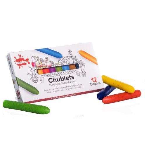 Scola Pack of 12 Assorted Chublets Crayons